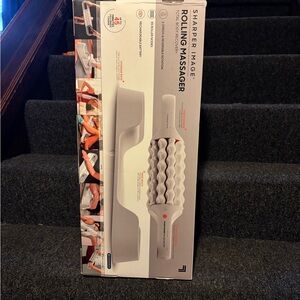 Sharper Image Gray and White Rolling Massager